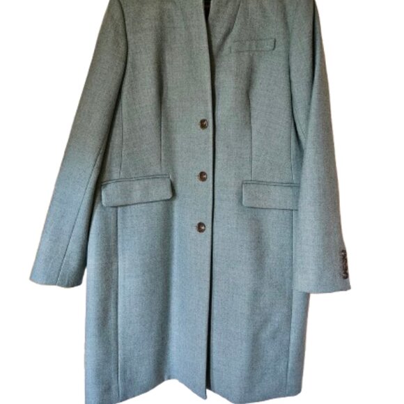 J. Crew Regent Wool Coat SZ 14 Blue - Picture 2 of 12